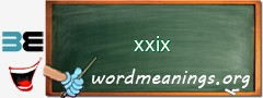 WordMeaning blackboard for xxix